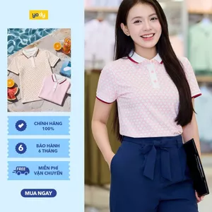 Áo thun polo nữ YODY in tràn họa tiết WCPO26A009