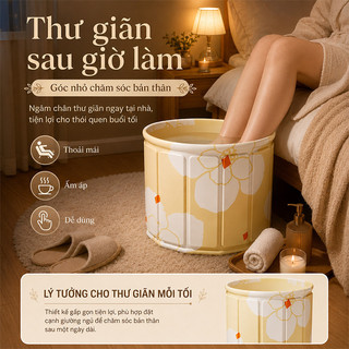 Xô Ngâm Chân Gấp Gọn Chất Lượng Cao Cách Nhiệt Chất Lượng Cao Từ 7 Lớp Vải Oxford Chống Thấm Nước Và Cách