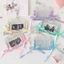 Tấm bảo vệ thẻ ảnh BRBRAA, có nơ ruy băng & móc khóa PVC 3 inch Photocard, Quà tặng trưng bày thẻ thần tượng Kpop chống nước trong suốt INS