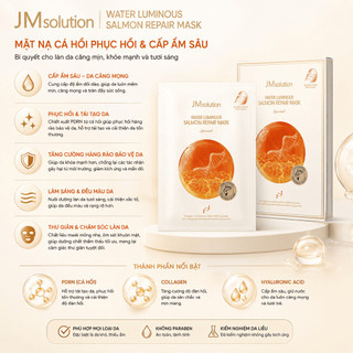 [FreeShip] Mặt Nạ Trứng Cá Hồi JM Solution Water Luminous Salmon Repair Mask 40ml Heri Skin