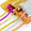 PYCOU Sequin Ren Bện Ban Nhạc, DIY May 15MM Ruy Băng, Ren Vải Phụ Kiện 5 Sân Đầm Băng Cưới Trang Trí Đồ May Vá