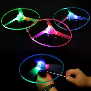 MỚI Bay Quay Dạ Quang Đồ Chơi Phát Sáng Tờ rơi Cho Trẻ Em Đèn LED Tay Cầm Flash Bay Trò Chơi Ngoài Trời Đồ Chơi SKY