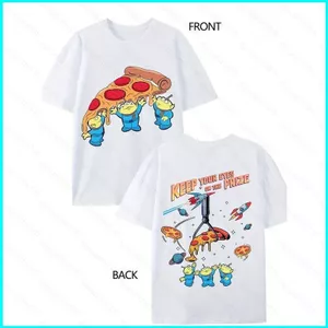 SY3 Toy Story 5 Pizza Planet Aliens Áo thun Oversized Me tay ngắn YS3