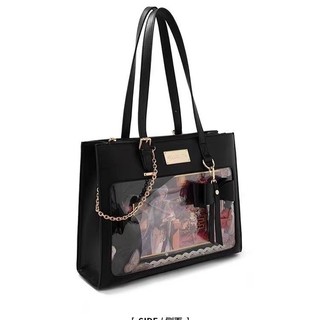 Túi tote đeo vai cỡ lớn nơ phong cách Nhật Bản mới