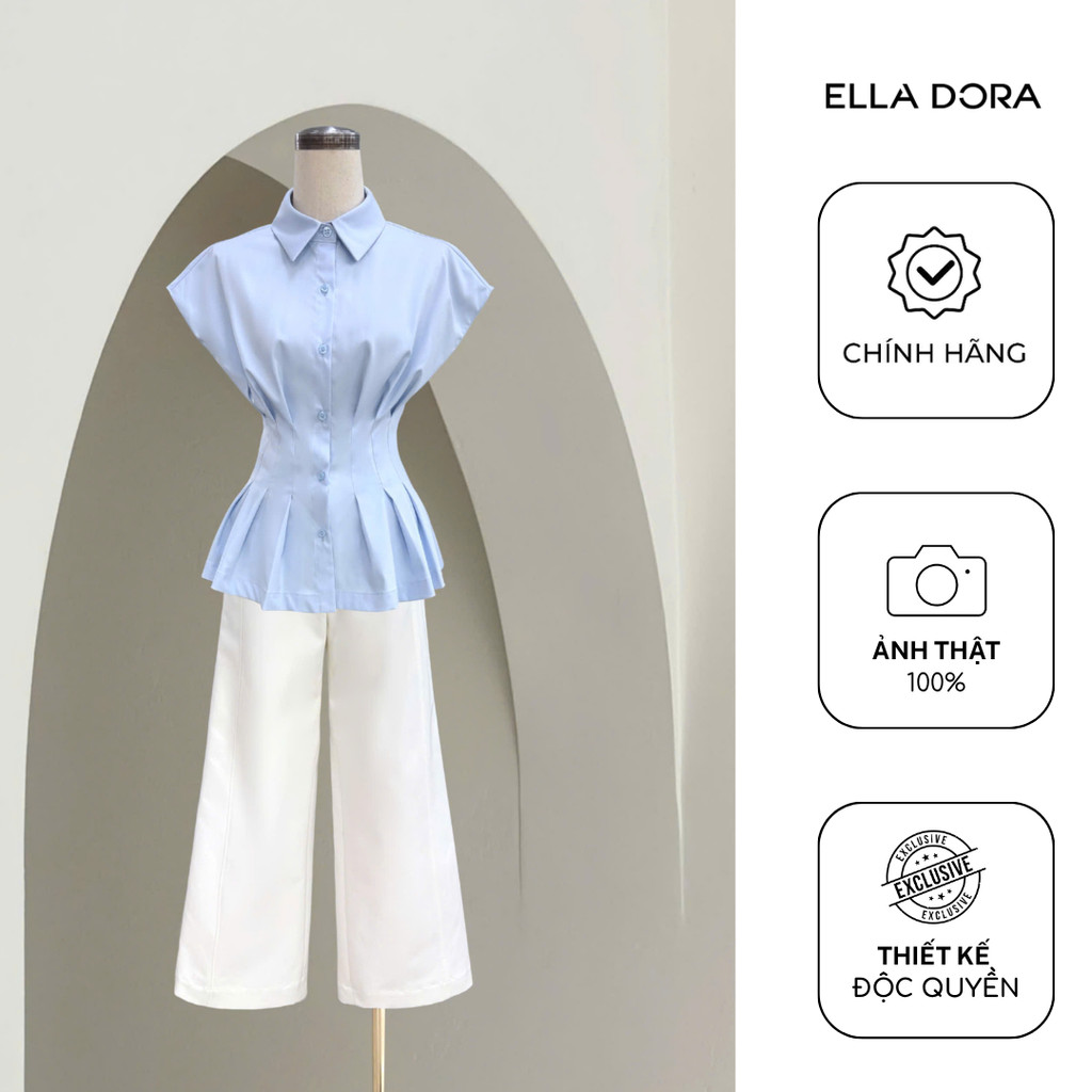 Đồng giá áo sơ mi nữ ELLA DORA form thanh lịch dễ phối đồ công sở 4 màu ĐỎ/TRẮNG/BE/XANH [M199K]