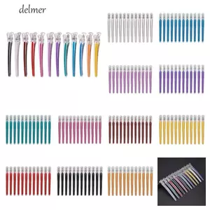 DELMER 12 Cái / bộ Kẹp Phần Làm Tóc, Kẹp Tóc Cắt Hồng Dài, Trang Điểm Cố Định Kẹp Tóc Chuyên Nghiệp