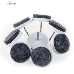 DELMER Tấm Bảo Vệ Sàn Chân Ghế 20 Chiếc Nhà Chân Móng Tay Nội Thất Có Đầu Giường 14mm / 17mm / 20mm / 22mm / 24mm / 28mm Bảo Vệ Chân Ghế