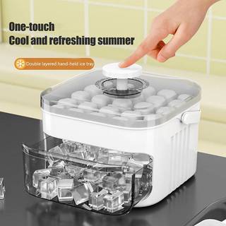 Cực lớn 50-Ice Cube Maker với dễ dàng lướt hai lớp cấp thực phẩm khay cho tủ lạnh hoàn hảo cho Whisky & Cocktail
