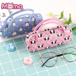 Hộp đựng kính trẻ em di động hoạt hình dễ thương, Hộp đựng PU có thể gập lại chống áp lực cho kính cận thị