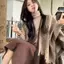 PNPIA-Áo Cho Nữ Mùa Đông Poncho Ấm Khăn Choàng Hai Mặt Thiết Kế Thiện Chăn Khăn Sang Trọng Cashmere Pashmina Mũi Trộm