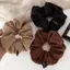 PNPIA- Thời Trang Retro Dệt Kim Len Scrunchie Dành Cho Nữ Bé Gái Tóc Co Giãn Dây Cao Su Phụ Kiện Đuôi Ngựa Tóc Dây Mũ Đội Đầu