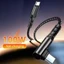 Cáp USB C sang USB C 100W - Cáp dữ liệu 90 độ - Hỗ trợ truyền dữ liệu - Dây dữ liệu TypeC kép sạc nhanh - Dành cho điện thoại I-Phone Sam-sung / Giao hàng miễn phí