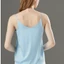 WEETW Spaghetti Dây Đeo Top, Áo hai dây nữ cổ chữ V không tay mùa hè, Màu trơn Rời Stain Silk Nữ Đế Áo Vest Nội thất nữ