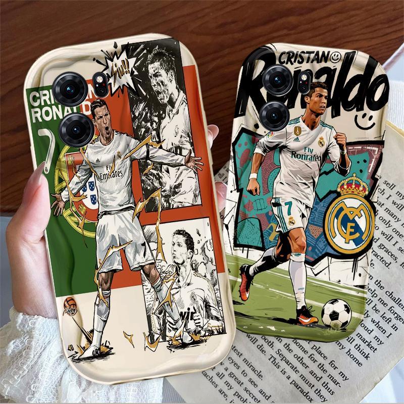 Thích hợp cho OPPO A5X A6 Pro A6X 4G 5G 3D Thẩm Mỹ TPU Mềm World Cup Cristiano Ronaldo Trường Hợp Điện Thoại Chống Sốc Sinh Viên