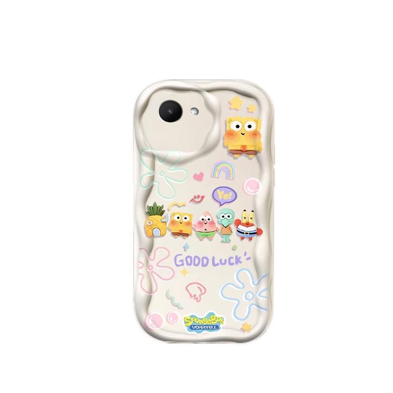Thích hợp cho Realme C30 C30S Narzo 50i Prime 3D Thẩm mỹ TPU mềm SpongeBob SquarePants Vỏ điện thoại chống sốc