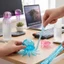 Wiggly Tentacle Clear Jellyfish Fidget Squish, Long lanh Confetti Cảm giác lo âu Bàn làm việc Đồ chơi