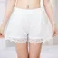 Quần short an toàn ren PYCOU, Quần short ren rỗng khâu ren hoa, Công chúa thời trang Chân thẳng dáng rộng vừa vặn Quần ngắn ống rộng trang phục kỳ nghỉ
