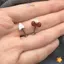 2 Chiếc Nơ Trái Tim Xương Tai Móng Tay Thép Titan Bông Tai Dễ Thương Cho Nữ Đâm thủng Trang Sức Phụ Kiện Mới