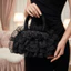 Túi xách ren xù FUJIZOU, Chất liệu Polyester Túi vải 3D hoa hồng Lolita, Tay cầm vòm nhiều lớp hoàn hảo có dây kéo Đóng túi Tote nhỏ du lịch