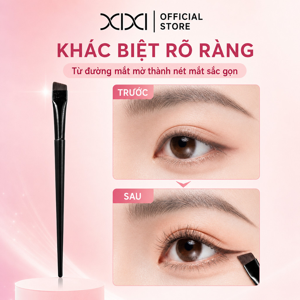 XIXI Cọ Trang Điểm Chân Mày X749, Đầu Cọ Vát Lông Mịn, Dễ Vẽ Dáng Mày Cho Người Mới