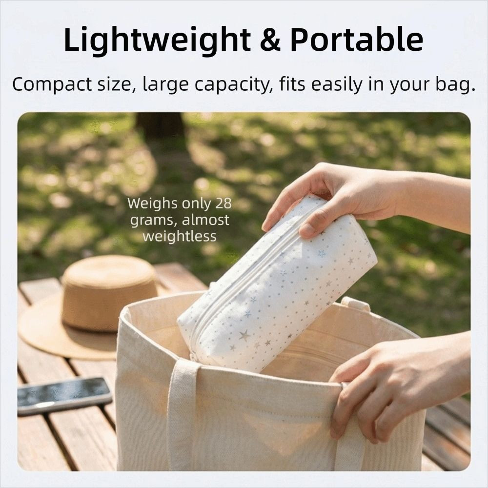 Túi đựng bút HIGHVIEWLS, Túi lưu trữ dung lượng lớn Star Polka Dot, Quà tặng bút chì thiết kế dây kéo di động