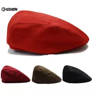 KUZHEN Nam Thời Trang Newsboy Driver Mũ Nồi Cotton Chắc Chắn Cabbie Golf Flat Cap HOT