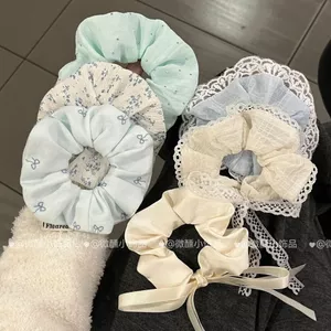 Muối Biển Phô Mai Xanh Nơ Nhẹ Nhàng Dây Buộc Tóc Ngọt Ngào Cổ Tích Tính Khí Tươi Dây Buộc Tóc