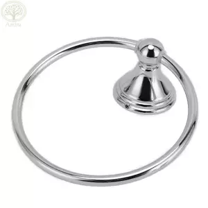 Vòng khăn AMLU, Giá đỡ khăn bạc hợp kim kẽm bằng thép không gỉ, Giá treo khăn treo tường mạ crôm tròn hiện đại Phòng tắm Nhà vệ sinh nhà bếp