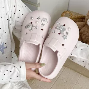 Hàng ngày Phù Hợp Với Người Đi Làm Ngoài Mặc Lỗ Nhẹ Giày Ngọc Trai Thời Trang Cao Cấp Bướm EVA Baotou Dép