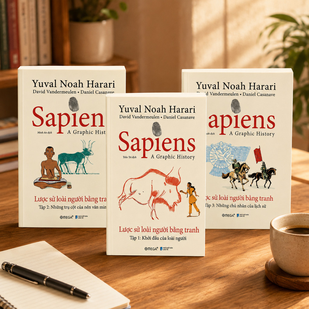 Sách - Sapiens: Lược Sử Loài Người Bằng Tranh – Bộ 3 Tập Truyện