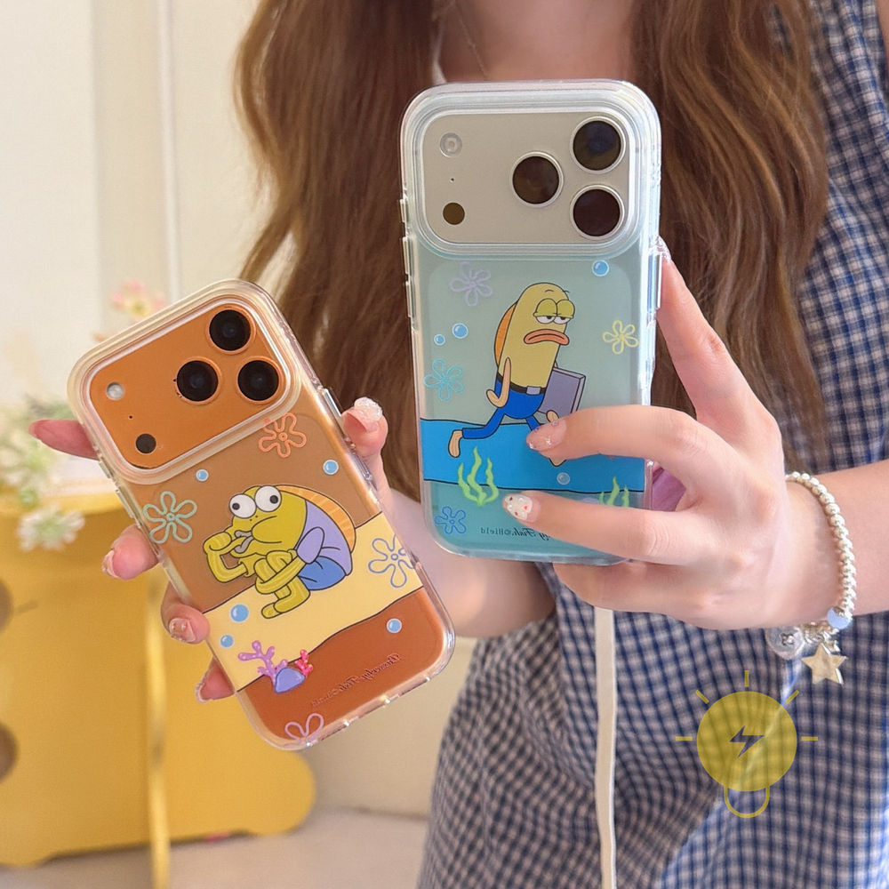 Phone Case For iPhone 17 Pro Max 16 15 14 13 TPU Air Bag Translucent Aesthetic Korean Cute