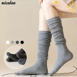 Tất xẻ ngón chân NICOLOO, Tất dài nữ màu trơn mềm mại, Độ đàn hồi cao thoải mái Phong cách Nhật Bản Tất dài chia ngón chân mùa thu