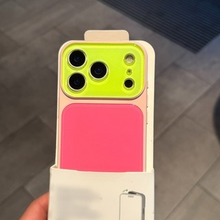 Dopamine Màu Sắc Tương Phản Cửa Sổ Mở Rộng Thứ Hai Điện Thoại Di Động Cho iPhone17 16 15 14 Pro Max Chống Sốc Bảo Vệ Camera Ốp Lưng Cứng Chống Rơi