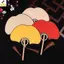 < YEI > Quạt Giấy Cơm Tinh Tế Phong Cách Trung Hoa Ginkgo Tròn Quạt Đạo Cụ Chụp Ảnh Quạt Cầm Tay Trang Trí Nhà Cửa Thư Pháp Thủ Công Mới