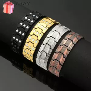 Vòng tay đồng GAVESTO, Vòng tay trị liệu từ tính trang sức có thể điều chỉnh, Dây đeo cổ tay bằng đồng có khóa gấp 3X dành cho nam giới