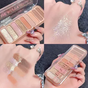 Bảng Phấn Mắt 9 Màu Đa Năng Tích Hợp Highlight Tạo Khối Chất Phấn Mịn Lì Nhũ Lấp Lánh Bền Màu