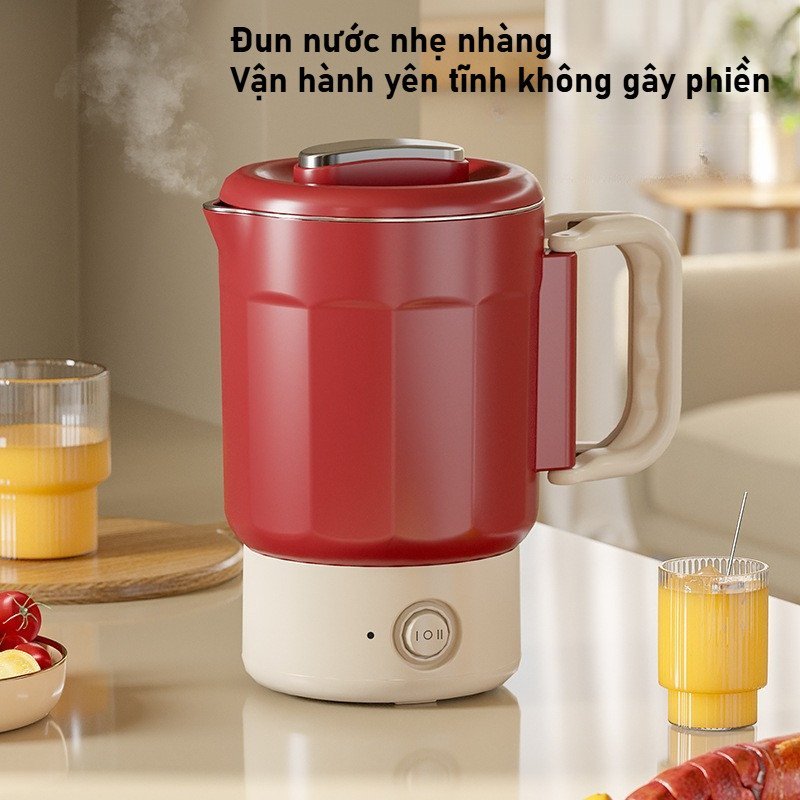 ấm siêu tốc mini ấm đun điện đa năng inox 304 gọn nhẹ du lịch phòng trọ văn phòng 0 8l