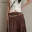AqToCna Bohemian Dệt Tay Nhiều Màu Sắc Vỏ Hoa Đính Hạt Dây Thắt Lưng Thời Trang Retro Nữ Đầm Phụ Kiện Thắt Lưng Trang Trí AqToCna