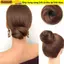 BAMBOOB Kẹp Tóc Bun, Vòng Tròn Co Giãn Kẹp Tóc Tổng Hợp Phần Mở Rộng Tóc, Tóc Giả Kết Cấu Thẳng Mini Lộn Xộn Donut Updo Tóc Giả Thay Thế