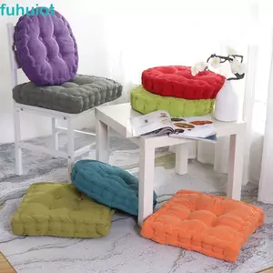 Đệm Ghế Tufted FUHUIOT, Thảm Ghế Dày Vuông / Tròn, Đệm Sofa Mềm Đa Năng Màu Trơn 40cm Học Sinh