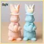B & N 3D N Thắt N Thỏ Nến Phục Sinh Khuôn Silicon Handmade Hương Thơm Thạch Cao Khuôn Nhựa Hoạt Hình Hình Thỏ Làm Nến Đồ Dùng.