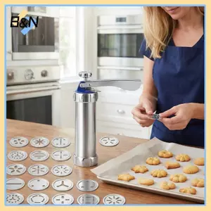 Bộ dụng cụ ép bánh quy và trang trí bánh thủ công B & N với các khuôn mẫu khác nhau Dụng cụ làm bánh cho các bữa tiệc đãi ngộ tại nhà.
