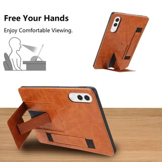 Vintage Kinh Doanh Đa Năng Máy Tính Bảng Dành Cho Lenovo Xiaoxin Pad Pro GT 11.1 2025 Yogo Tab 11.1 2025 Idea Tab 11 TB336FU Xiaoxin Pad 11 2025 TB335FC Dây Đeo Tay Đứng