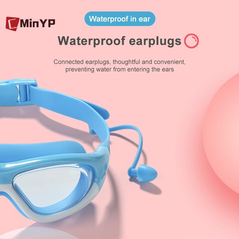 CMinYP Trẻ Em Chống Thấm Nước Có Thể Điều Chỉnh Ban Nhạc Lặn Silicone Chống Tia UV Chống Sương Mù Thiết Thực Thể Thao Dưới Nước Kính Bơi Cho Trẻ Em Vinh Quang