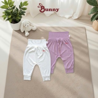 Combo 2 quần lưng cao Bunnybaby chất thun tăm lụa cho bé 0-12 tháng  Bubbybaby-GV