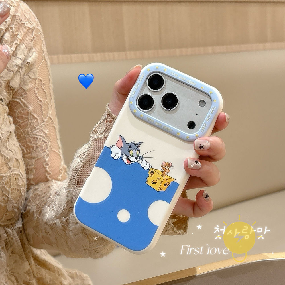 Phone Case For iPhone 17 Pro Max 16 15 Silicone Cat Cheese Soft Aesthetic Korean Cute