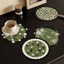 Retro Fresh Green Coaster Placemat Chống trượt Chống mài mòn Chịu nhiệt độ cao