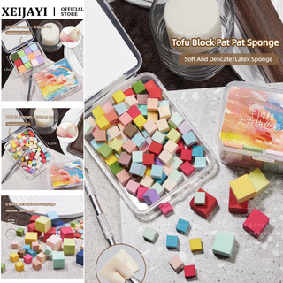 Baoshiman Nail Art Mini Tofu Block Pat Pat Keo Bọt Biển Với Grab Set Gradient Smudge Sponge Kim Loại Lấy Dụng Cụ Làm Móng Tay Cho Tiệm Móng Tay