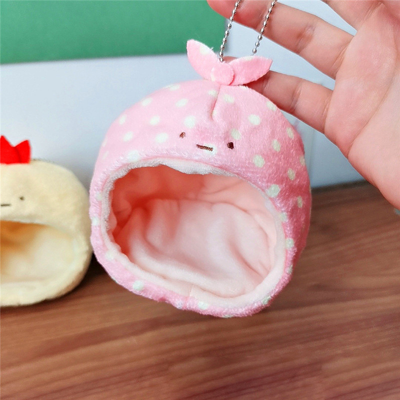 SQ5 (Không có búp bê) Sumikko gurashi Plushie House Móc khóa Ebi Furai No Shippo Theo chủ đề Mini Nest Túi dễ thương Charm QS5