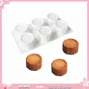 YOI 6 Khoang Cây Lớn Stump Mousse Khuôn Bánh Silicon Lớp Socola Món Tráng Miệng Khuôn Nướng Bánh Gia Đình Tập Hợp Máy Nướng